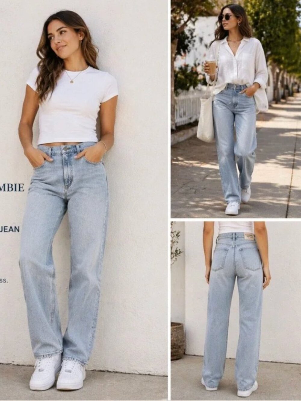 Abercrombie & Fitch 90's Relaxed Jean High Rise Light Wash